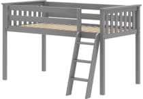 maxw grey twin loft bed headboard tll  