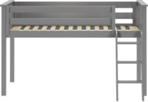 maxw grey twin loft bed headboard tll  