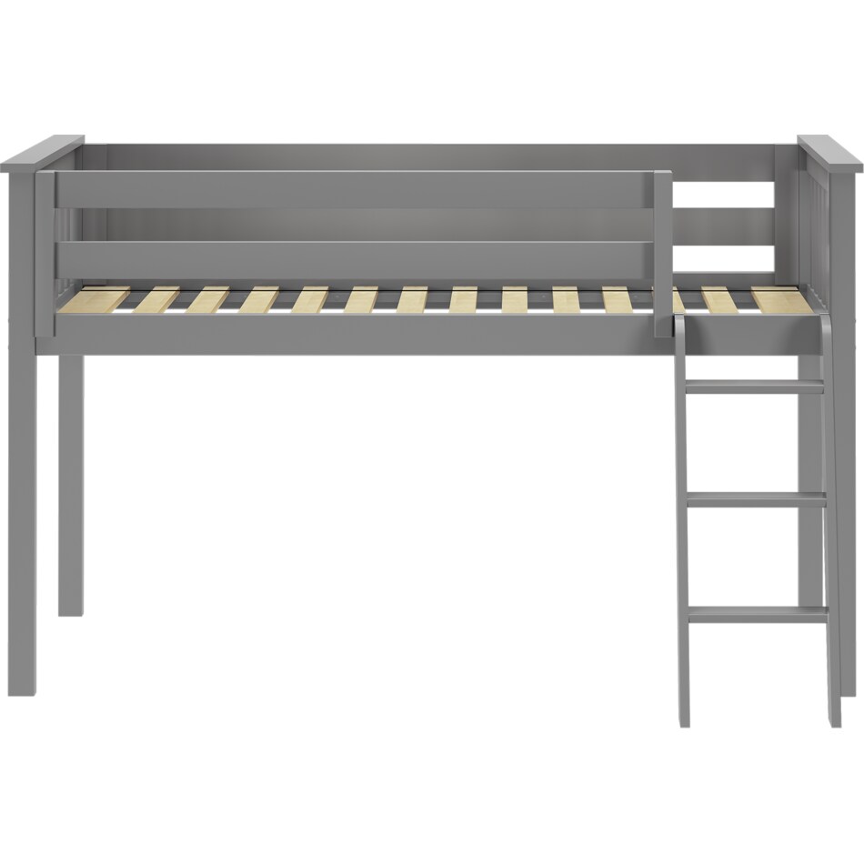 maxw grey twin loft bed headboard tll  