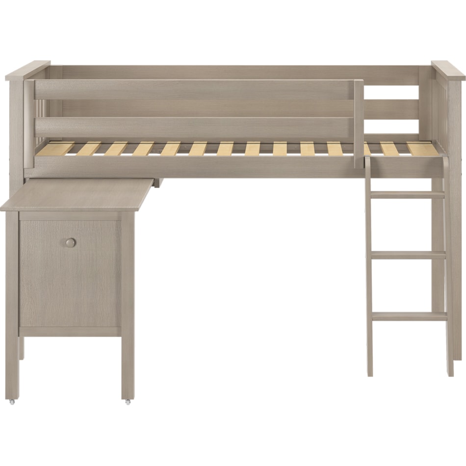 maxw grey twin loft bed headboard tll  