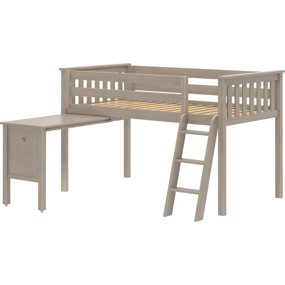 maxw grey twin loft bed headboard tll  