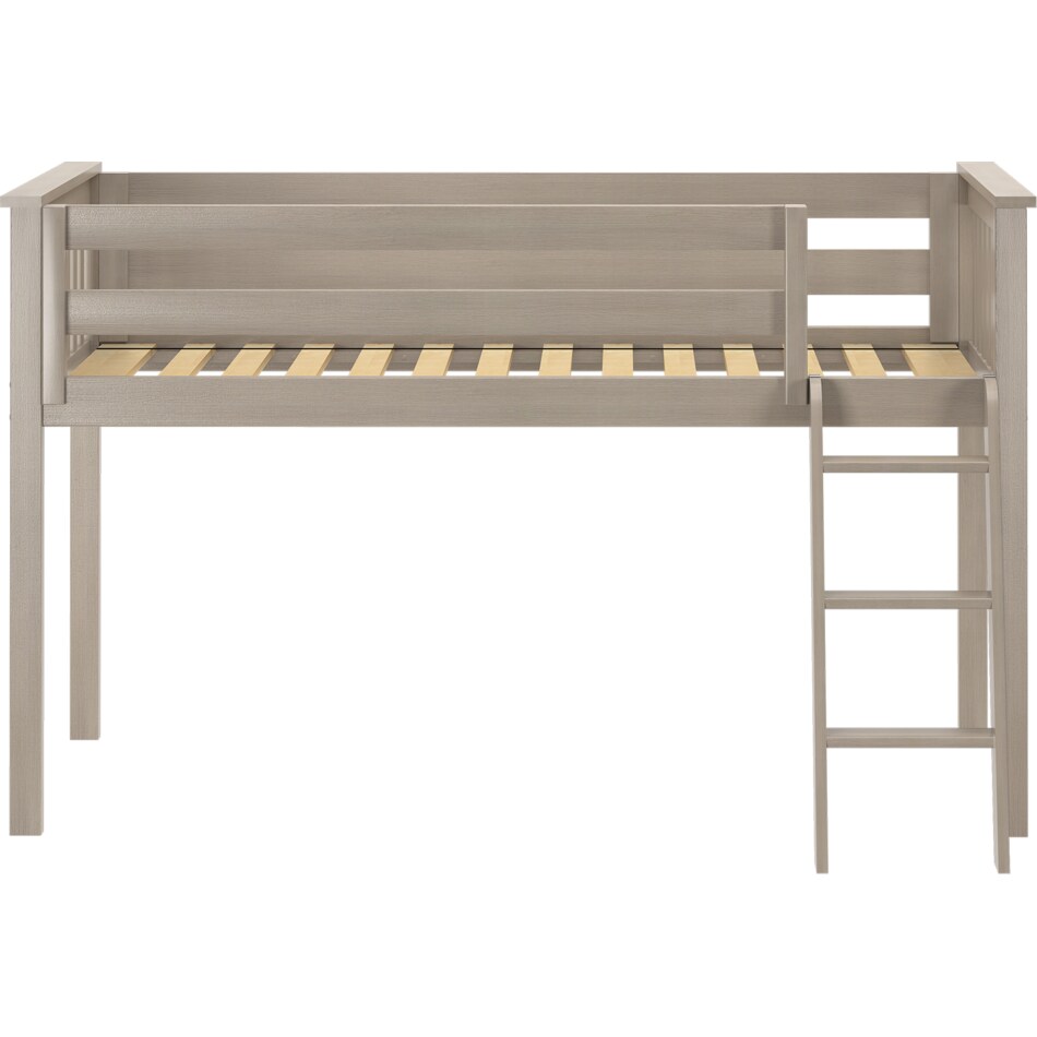 maxw grey twin loft bed headboard tll  