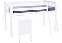 maxw white twin loft bed headboard tll  