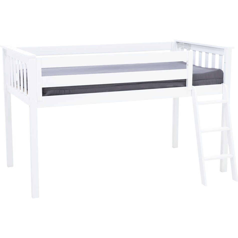 maxw white twin loft bed headboard tll  