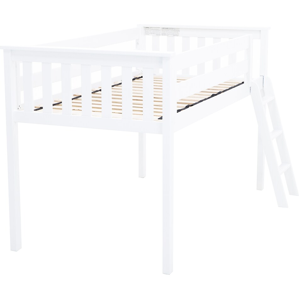 maxw white twin loft bed headboard tll  