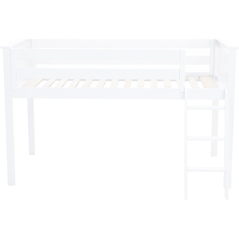 maxw white twin loft bed headboard tll  