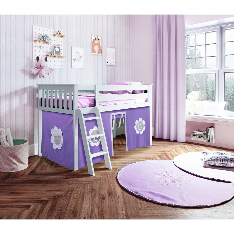 maxw white twin loft bed headboard tll  