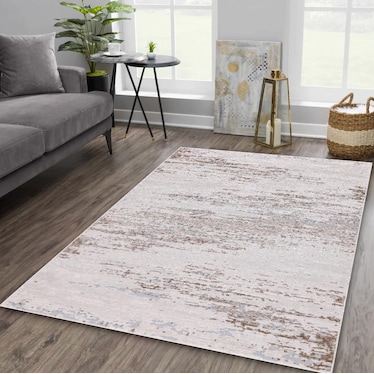 Nevada Brown/Cream Abstract Area Rug