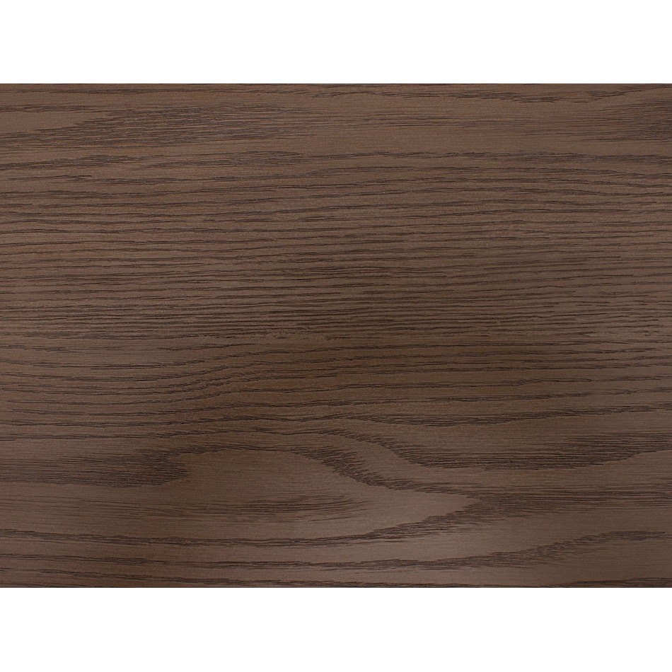 medium brown oak finish   cream colored performance fabr swatch  