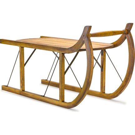 Wood and Metal Sled 39"W x 21.75"H