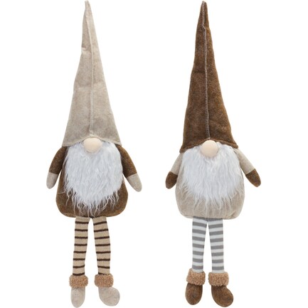 Assorted Brown Gnomes Each 24"H