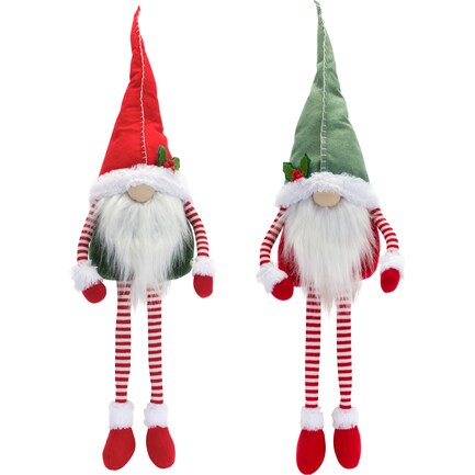 Assorted Gnome with Red and White Dangling Legs Each 18"H