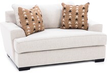 michael nicholas designs beige chair and a half   