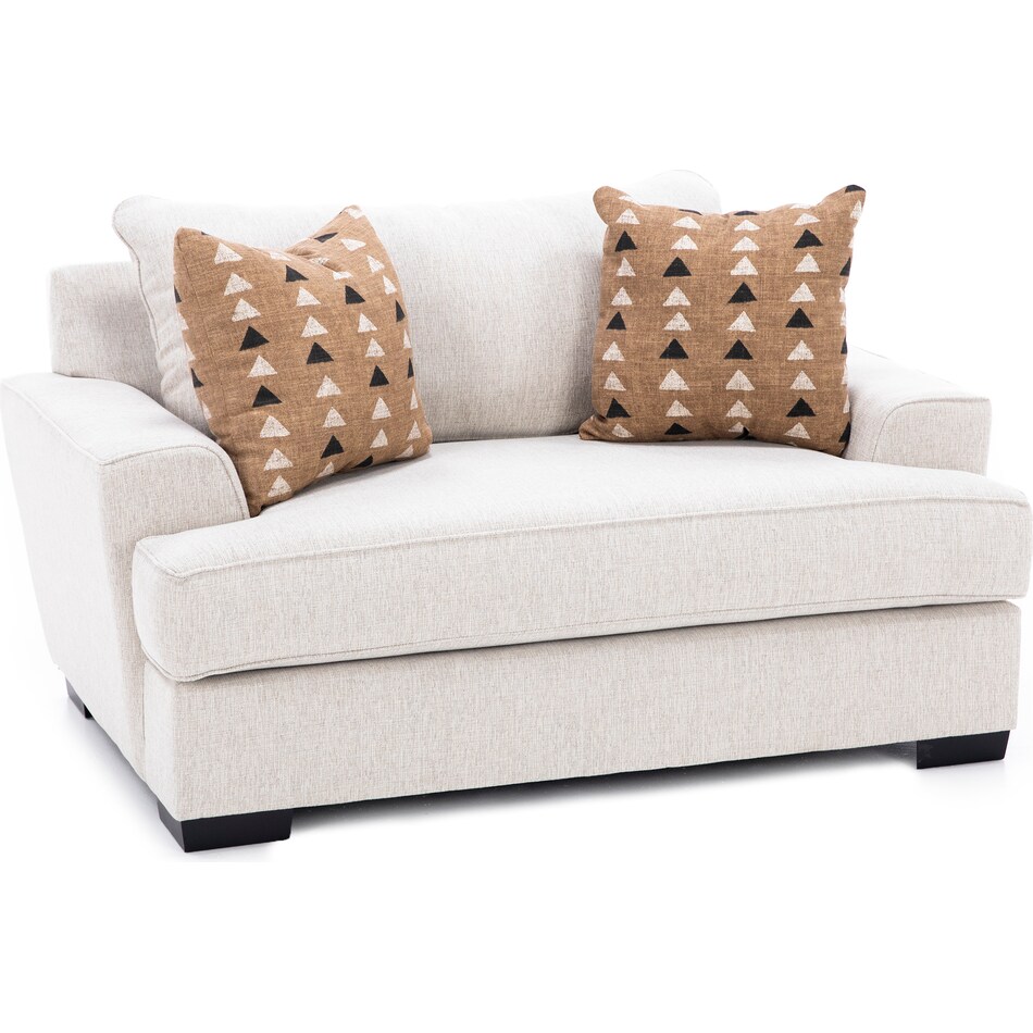 michael nicholas designs beige chair and a half   