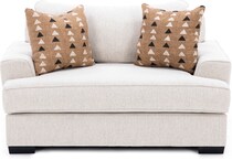 michael nicholas designs beige chair and a half   