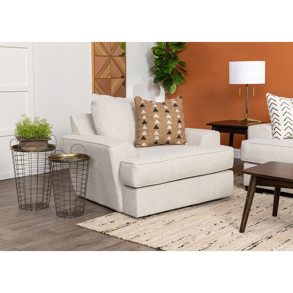 michael nicholas designs beige chair and a half lifestyle image   