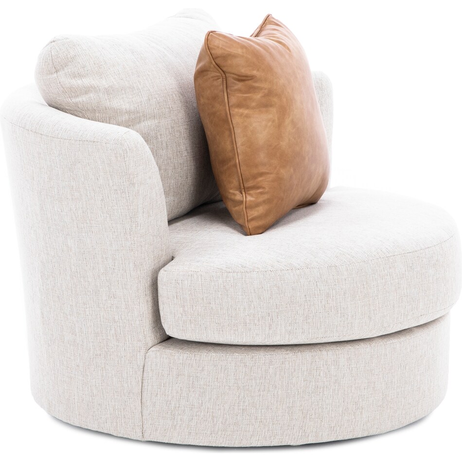 michael nicholas designs beige swivel chair z  