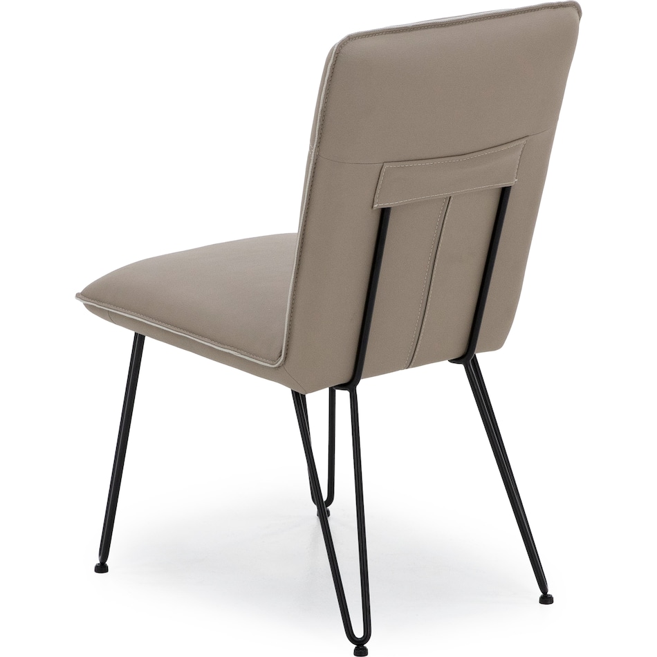 modu beige inch standard seat height side chair   