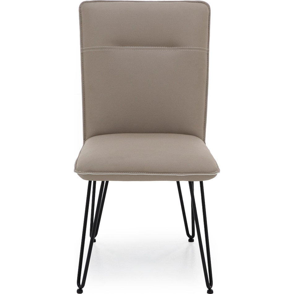 modu beige inch standard seat height side chair   
