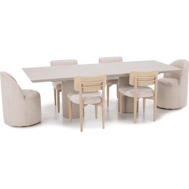 Opal 77-95" Sintered Stone Dining Table