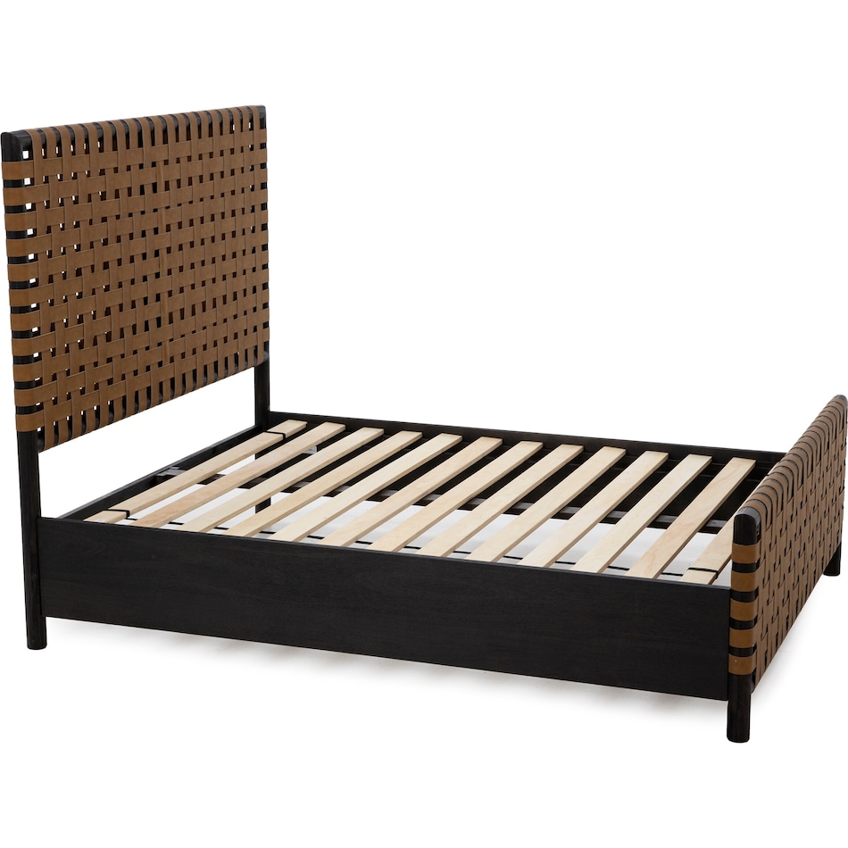 modu dark charcoal   synthetic leather king bed package wkp  