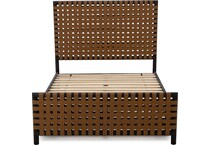 modu dark charcoal   synthetic leather king bed package wkp  