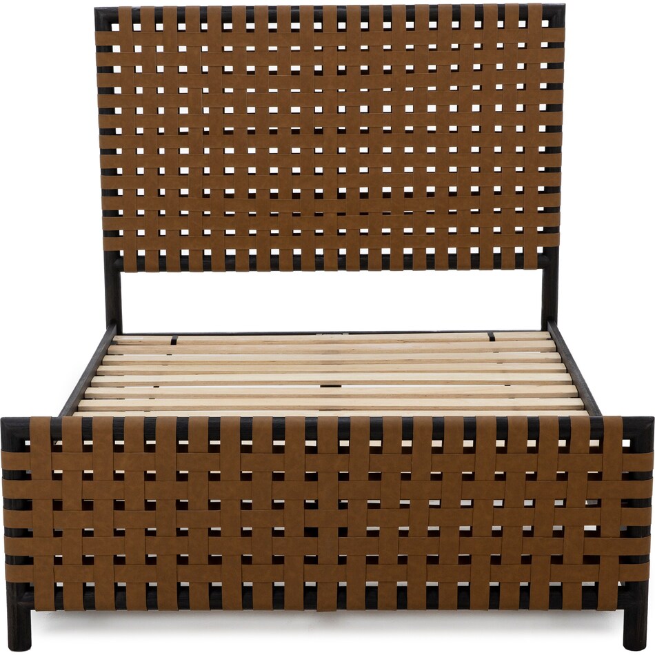 modu dark charcoal   synthetic leather king bed package wkp  