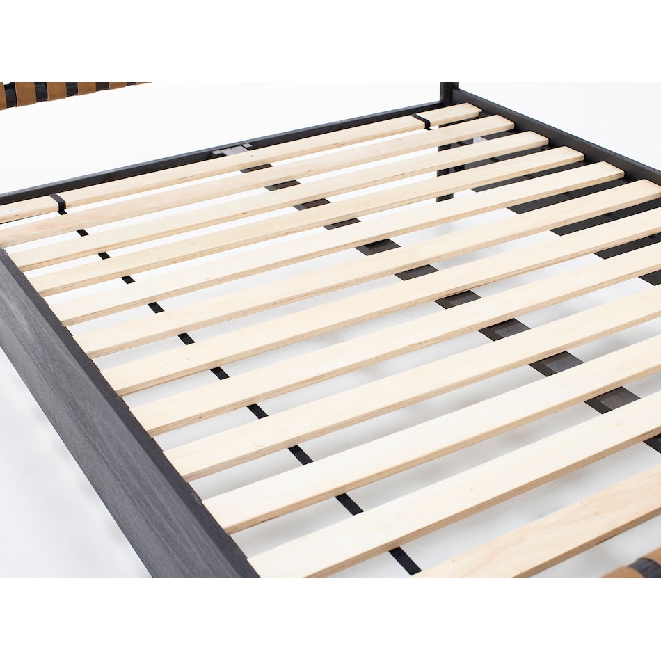 modu dark charcoal   synthetic leather king bed package wkp  