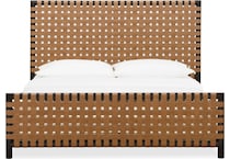 modu dark charcoal   synthetic leather queen bed package wqp  