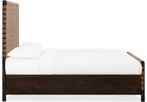 modu dark charcoal   synthetic leather queen bed package wqp  