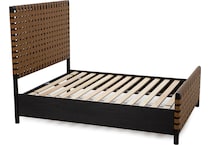 modu dark charcoal   synthetic leather queen bed package wqp  