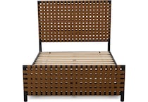 modu dark charcoal   synthetic leather queen bed package wqp  
