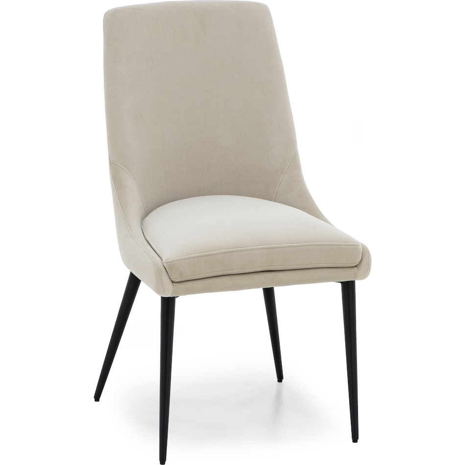 modu smoked cream inch standard seat height side chair   