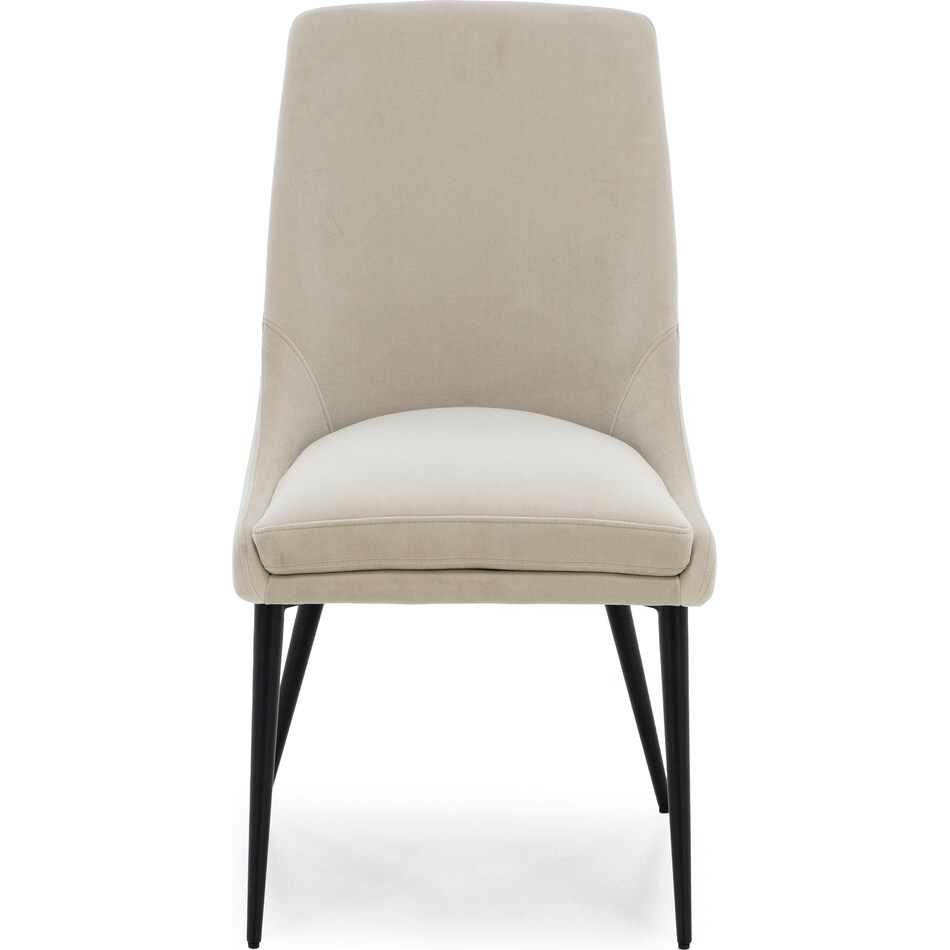 modu smoked cream inch standard seat height side chair   