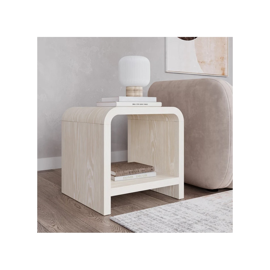 modu white end table drk  