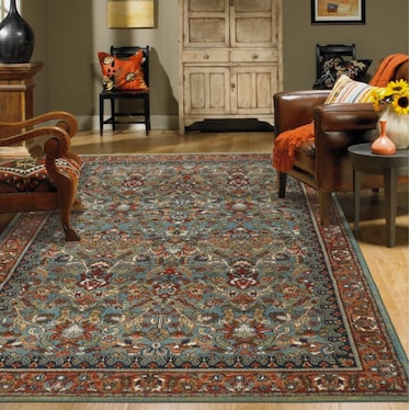 Spice Market Aqua Area Rug