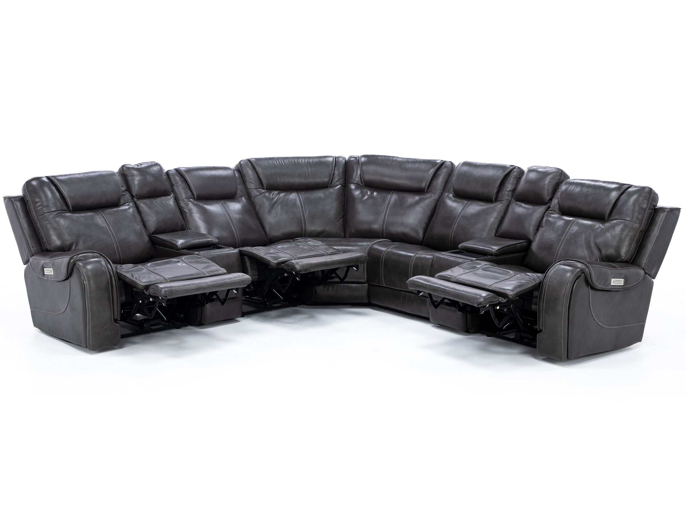 Zion | Reclining Steinhafels Loaded Leather Fully Modular 7-Pc.
