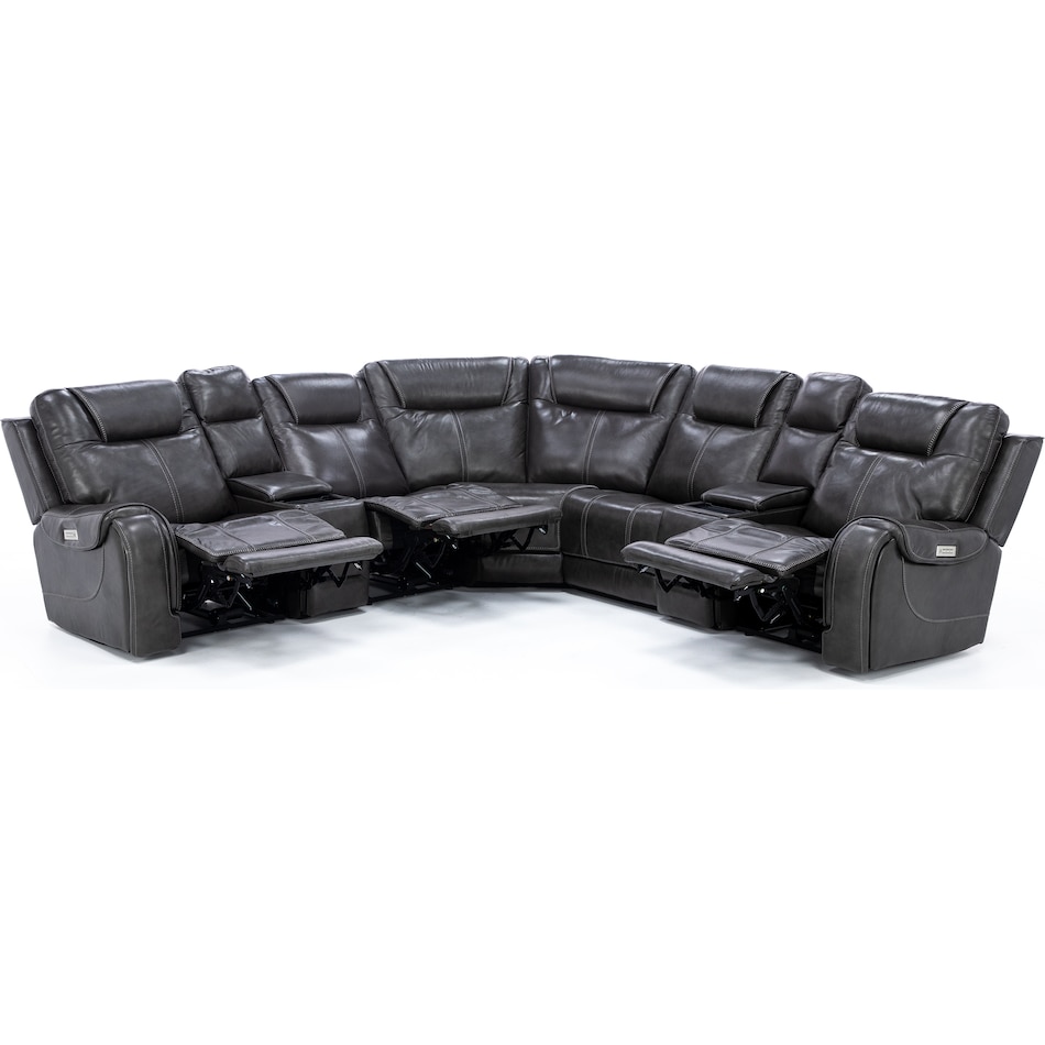 Steinhafels 7-Pc. Loaded Zion | Fully Reclining Modular Leather