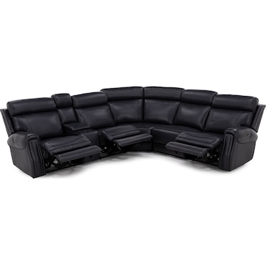 Kinston 6-Pc. Leather Fully Loaded Zero Gravity Reclining Modular With Heat, Massage And Wirless Cha