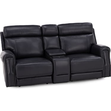 Kinston 3-Pc. Leather Fully Loaded Zero Gravity Reclining Console Loveseat With Heat, Massage And Wi