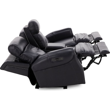 Kinston 3-Pc. Leather Fully Loaded Zero Gravity Reclining Console Loveseat With Heat, Massage And Wi
