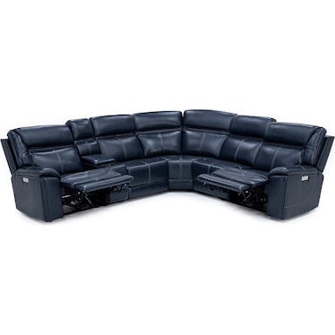 Duke 6-Pc. Leather Fully Loaded Zero Gravity Reclining Modular