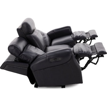 Kinston 3-Pc. Leather Fully Loaded Zero Gravity Reclining Sofa With Heat, Massage And Wirless Chargi