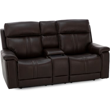 Luke Fully Loaded Zero Gravity Reclining Console Loveseat With Immersive Audio, Heat And Massage