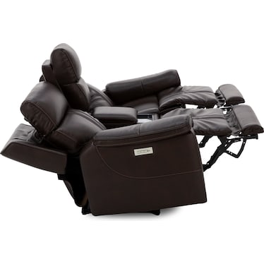Luke Fully Loaded Zero Gravity Reclining Console Loveseat With Immersive Audio, Heat And Massage