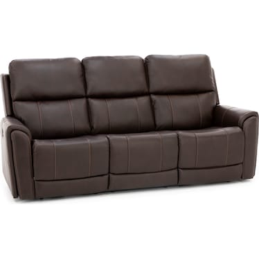Capriccio Fully Loaded Reclining Sofa in Walnut