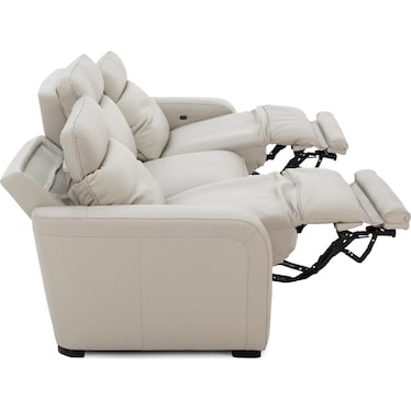 Percy Leather 3-Pc. Fully Loaded Wall Saver Reclining Sofa With Immersive Audio, Heat And Massage