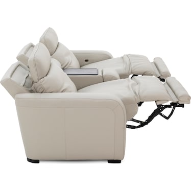 Percy Leather 3-Pc. Loaded Wall Saver Console Reclining Loveseat With Immersive Audio, Heat & Massag