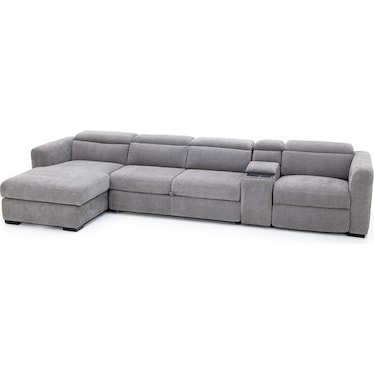 Surround 4-Pc. Fully Loaded Reclining Sectional With Sleeper And Bluetooth Speakers