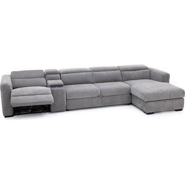 Surround 4-Pc. Fully Loaded Reclining Sectional With Sleeper And Bluetooth Speakers